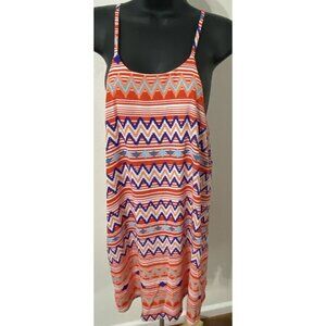 Grievergate Womens large Strappy Dress Chevron Multicolor Lined